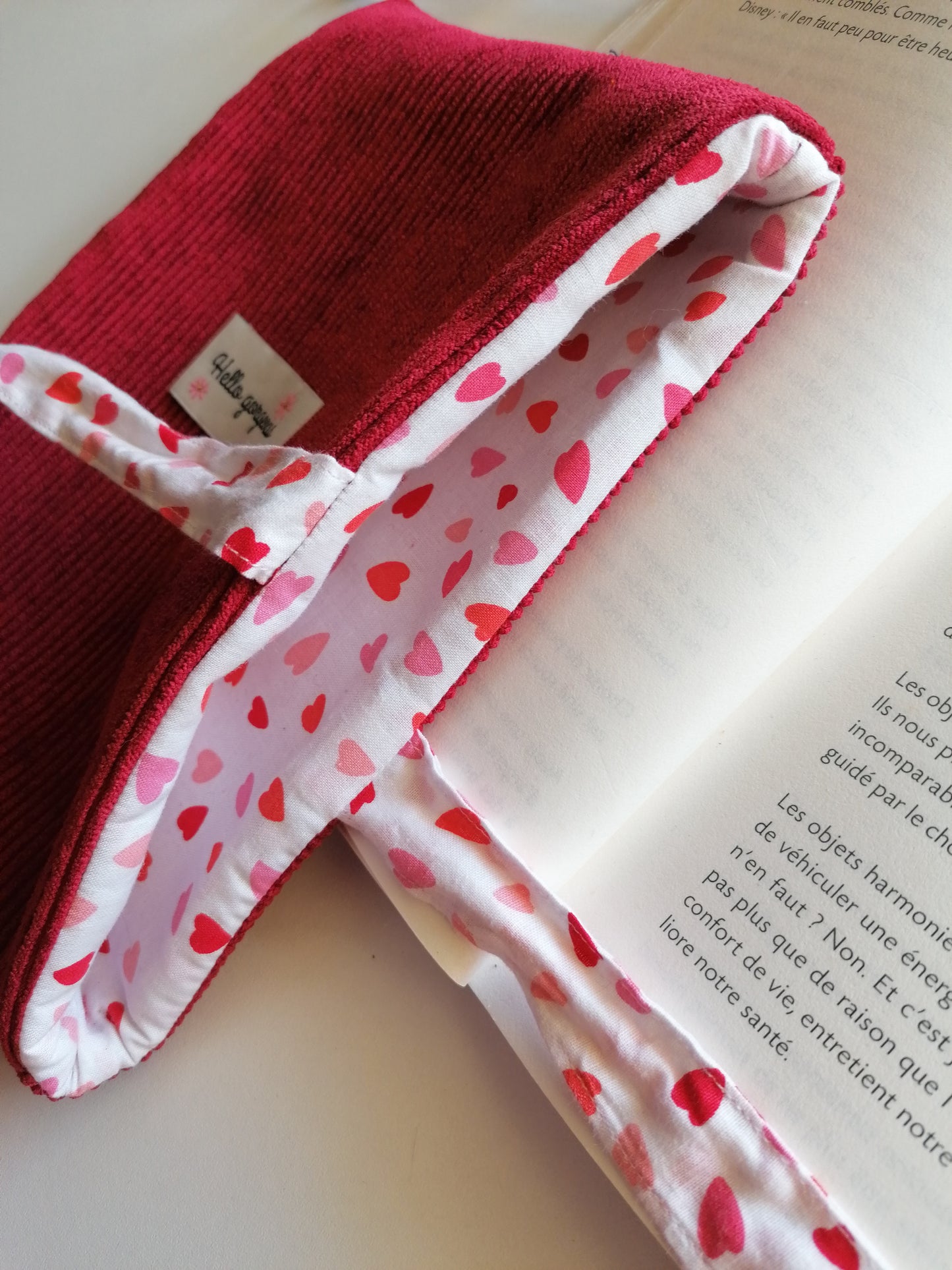 Pochette livre velours côtelé