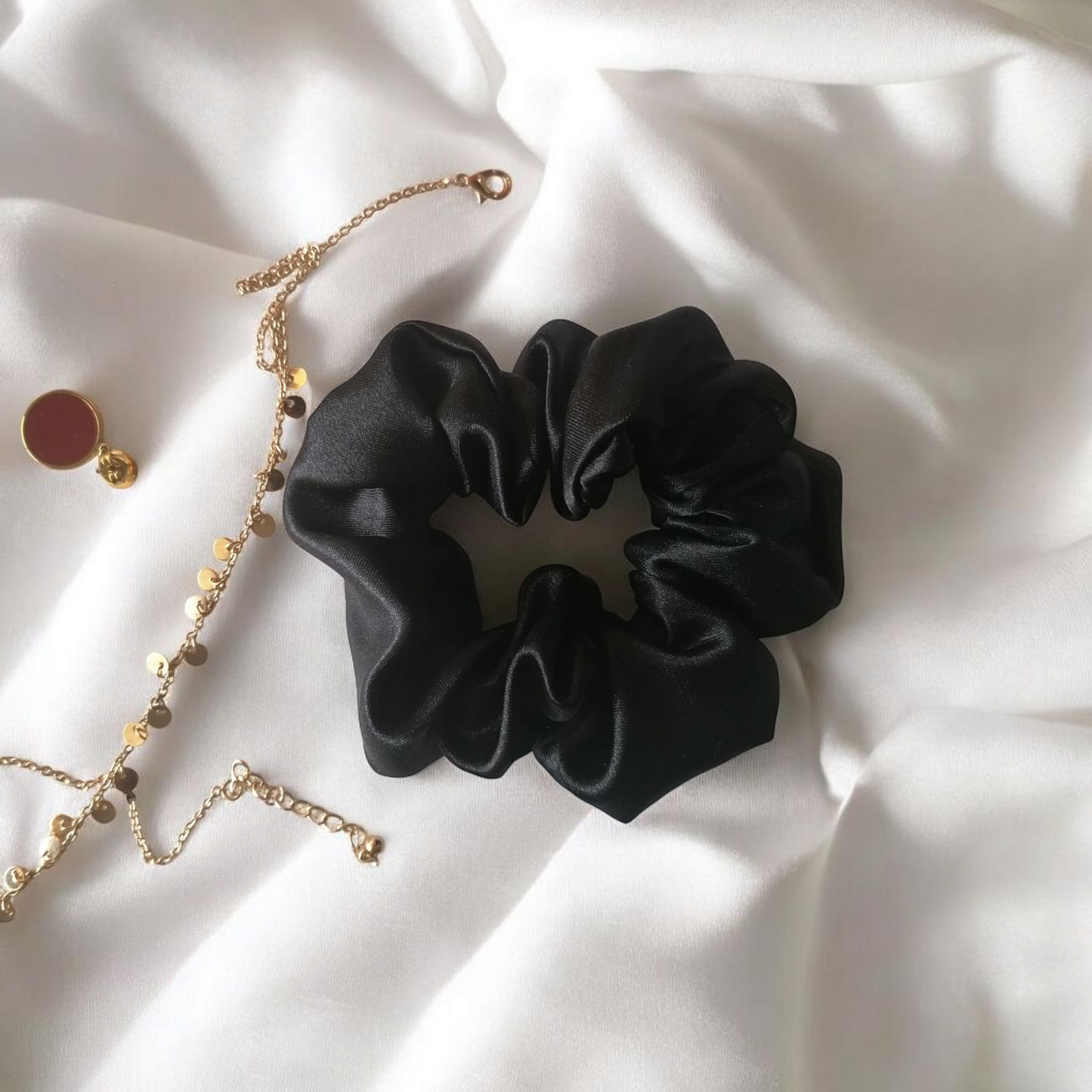 Chouchou satin noir