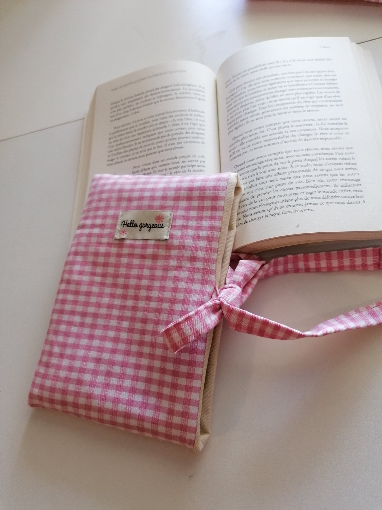Pochette Vichy rose