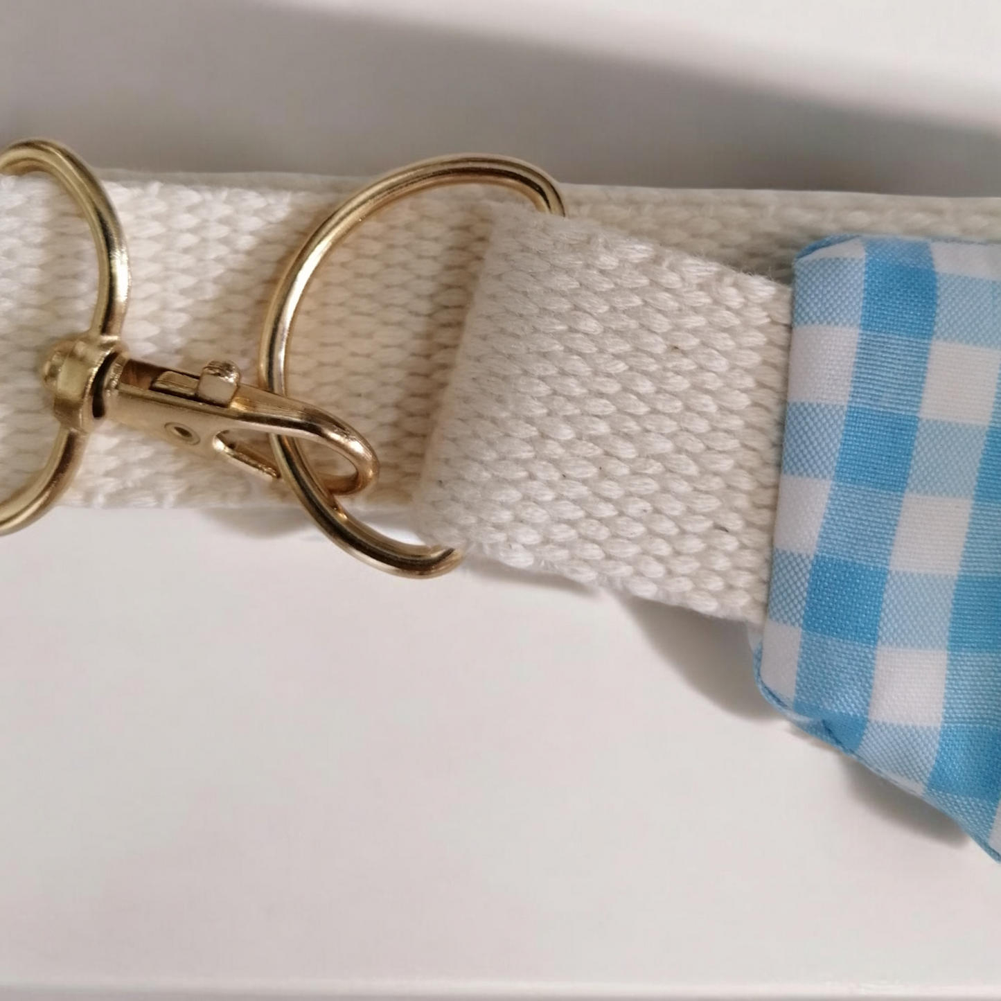 Sac banane vichy bleu