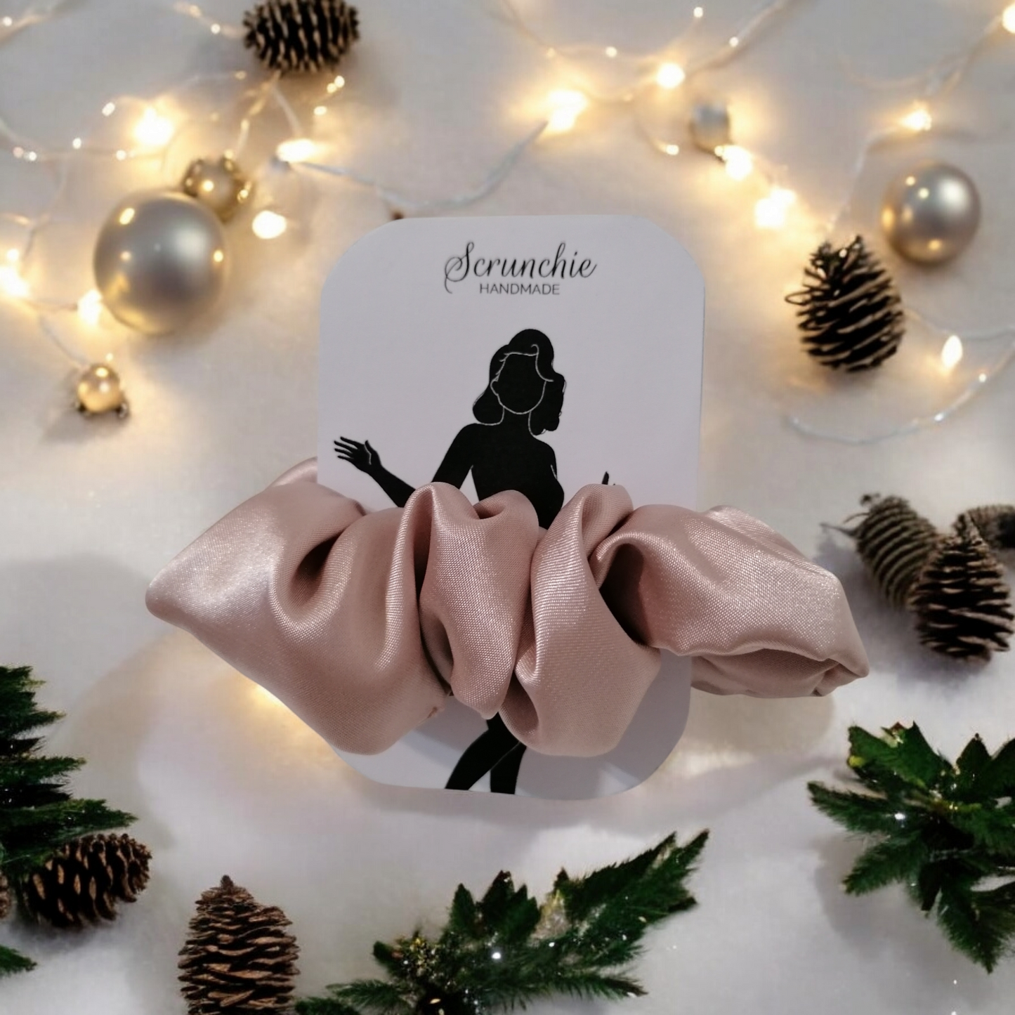 Chouchou satin beige