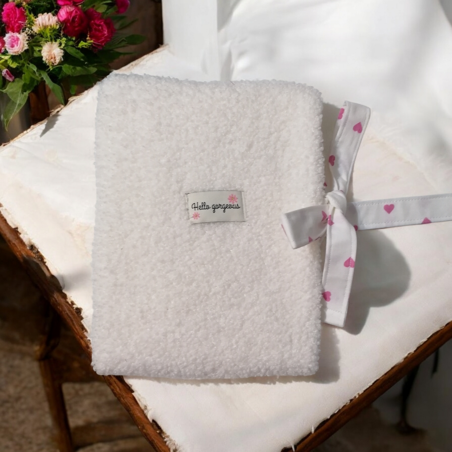 Pochette livre teddy bouclettes