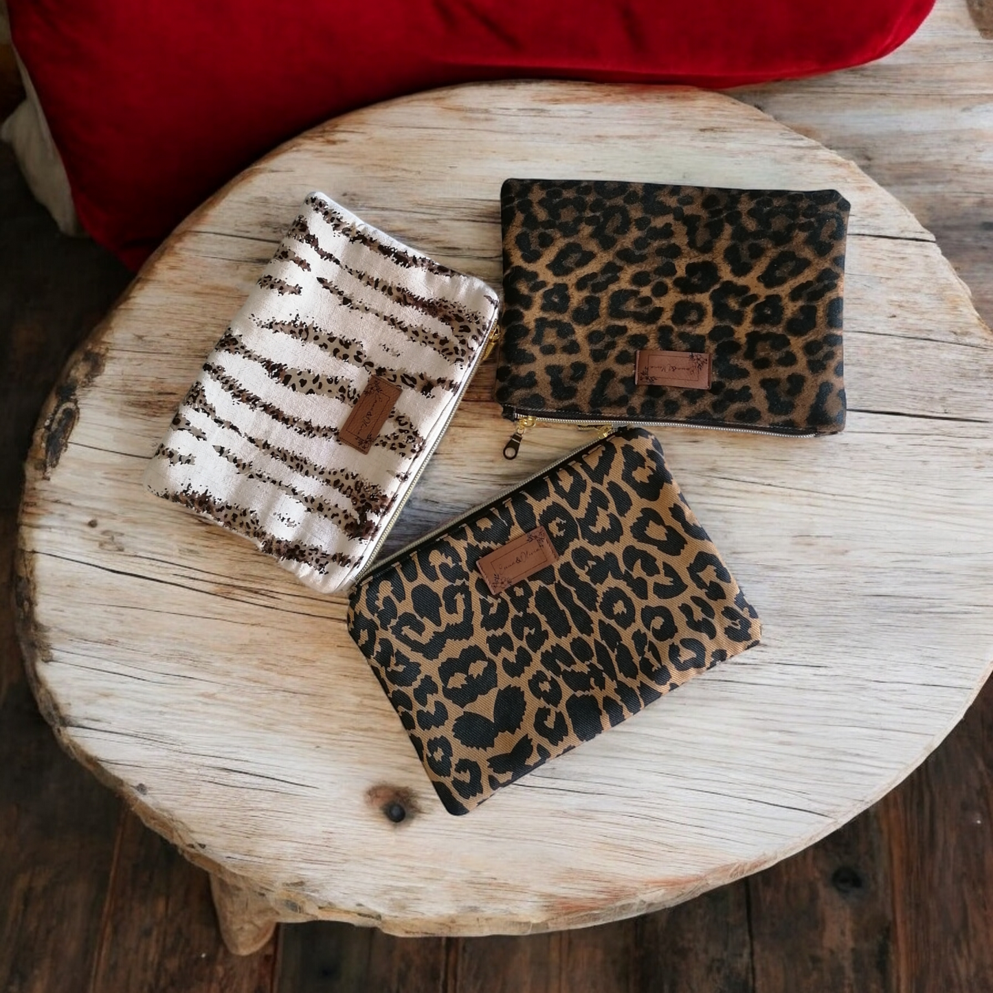 Pochette zébré léopard