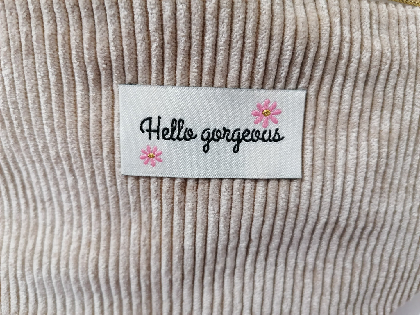 Sac banane velours côtelé rose