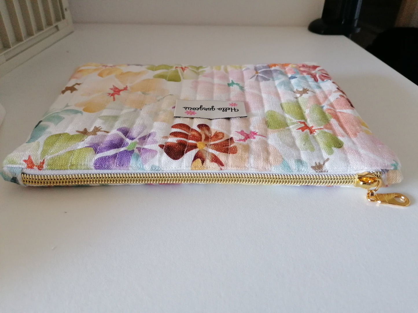 Pochette plate fleuri