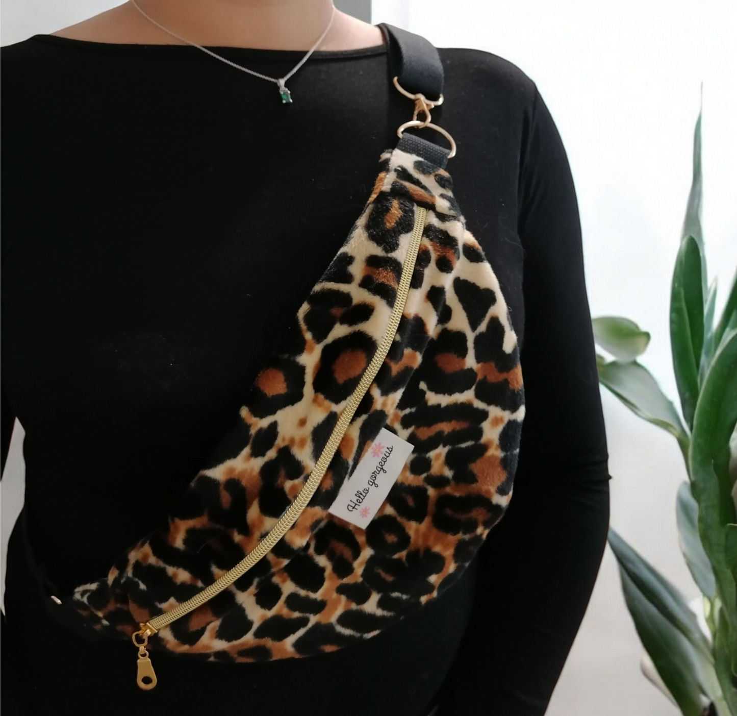 sac banane léopard