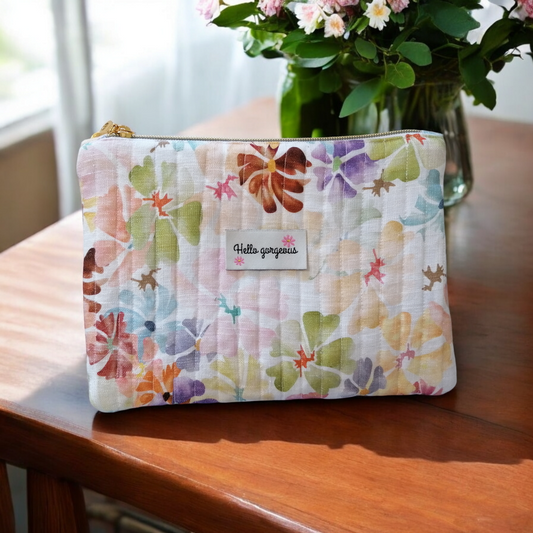 Pochette plate fleuri