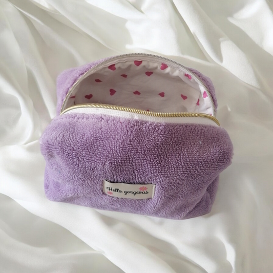 Trousse éponge parme