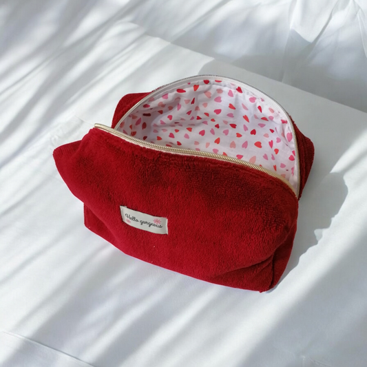 Trousse éponge rouge